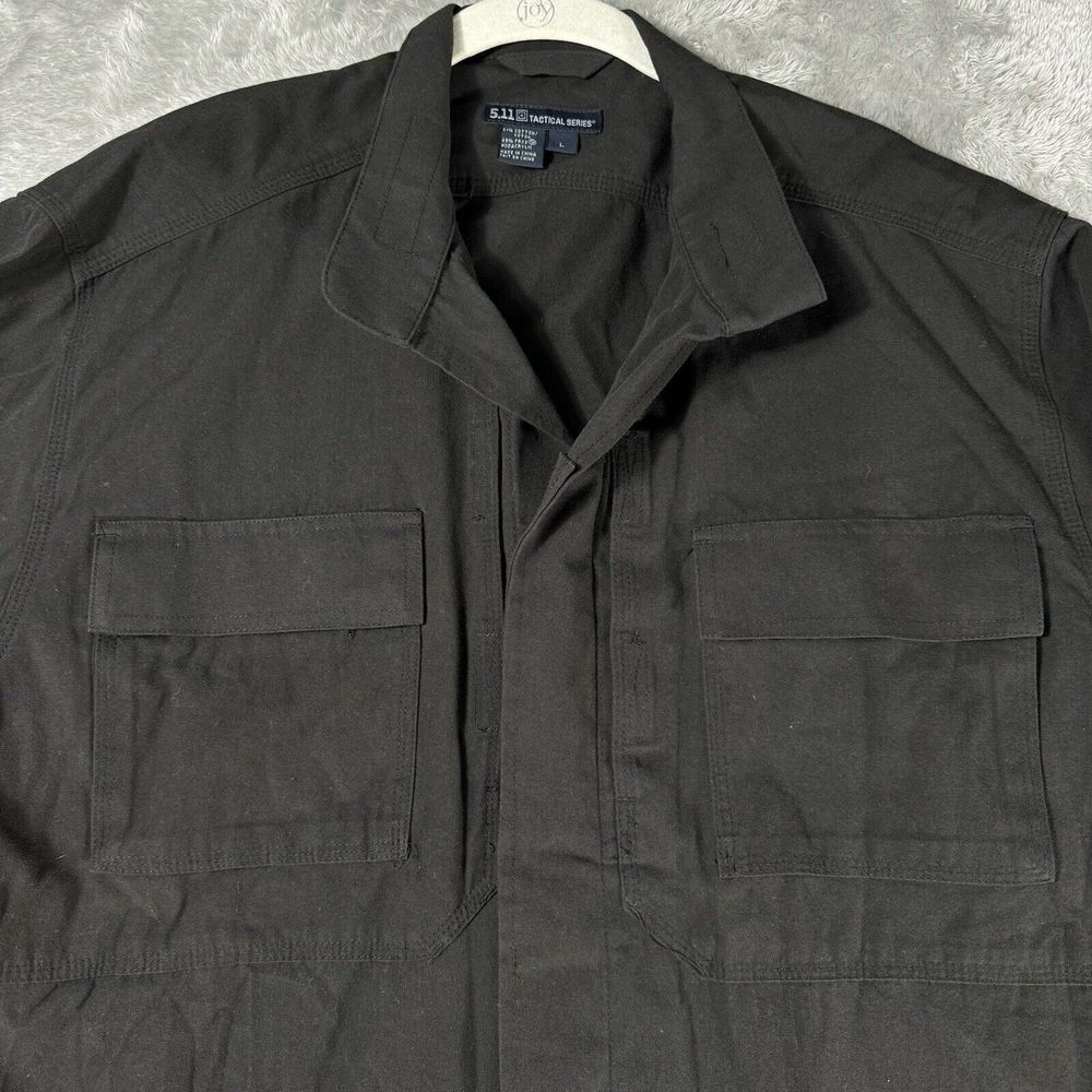 511 Tactical Shirt Mens Large Black Concealed Weapon Pocket Modal‎ Vented